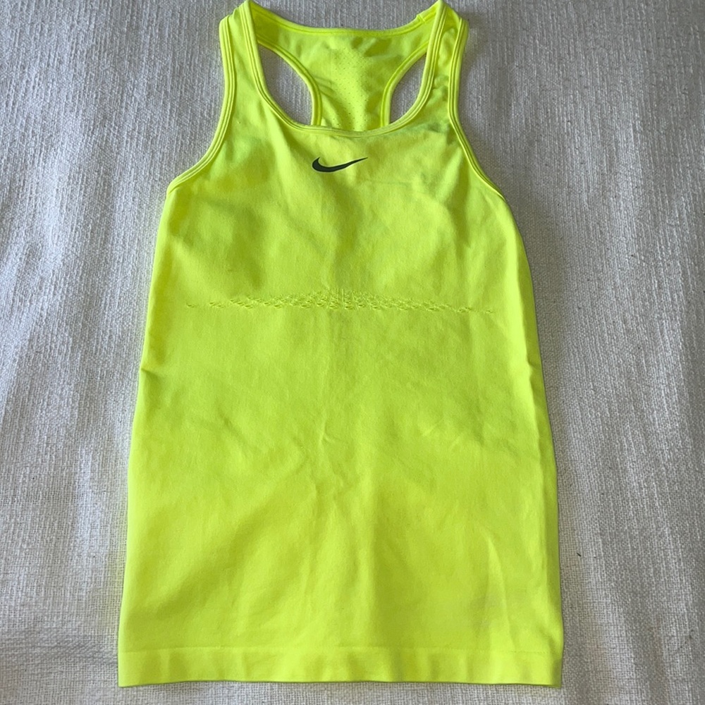 NWOT Nike dri-fit Neon Yellow Tank